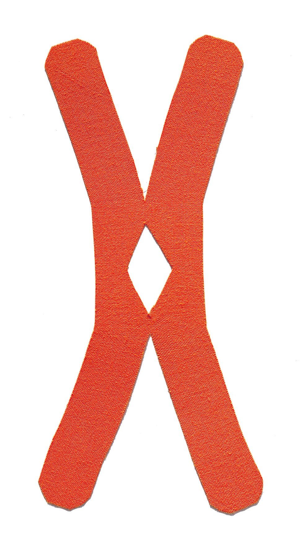 Perforierter Kinesio-Tape-Schnitt in X-Form